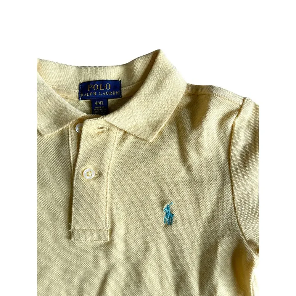 Toddler Boy's Butter Yellow Polo Ralph Lauren Polo Shirt Size 4T